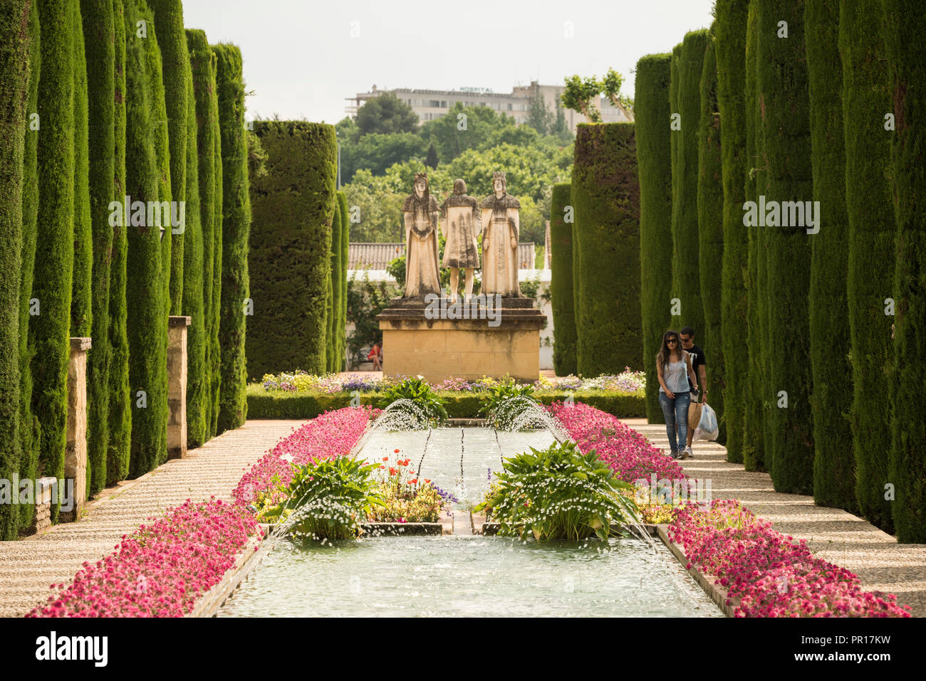 Gärten im Alcazar, UNESCO-Weltkulturerbe, Cordoba, Andalusien, Spanien, Europa Stockfoto