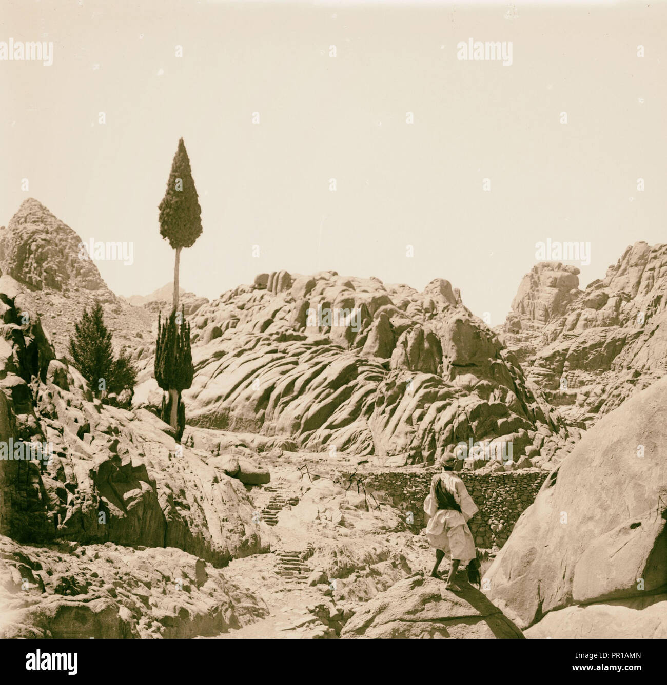 Zum Sinai, über das Rote Meer, Tor, und Wady Hebran. Hügel von den Ältesten. 1900, Ägypten, Sinai Stockfoto