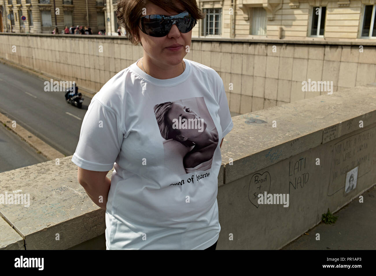 Pont de l'Alma in Paris, Frankreich. Waren Diana, Prinzessin von Wales war in einem tödlichen Autounfall beteiligt. Stockfoto