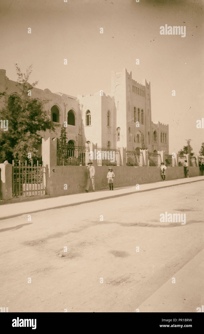 Jüdische Kolonien und Siedlungen. Tel Aviv. Das Gymnasium. 1920, Israel, Tel Aviv Stockfoto