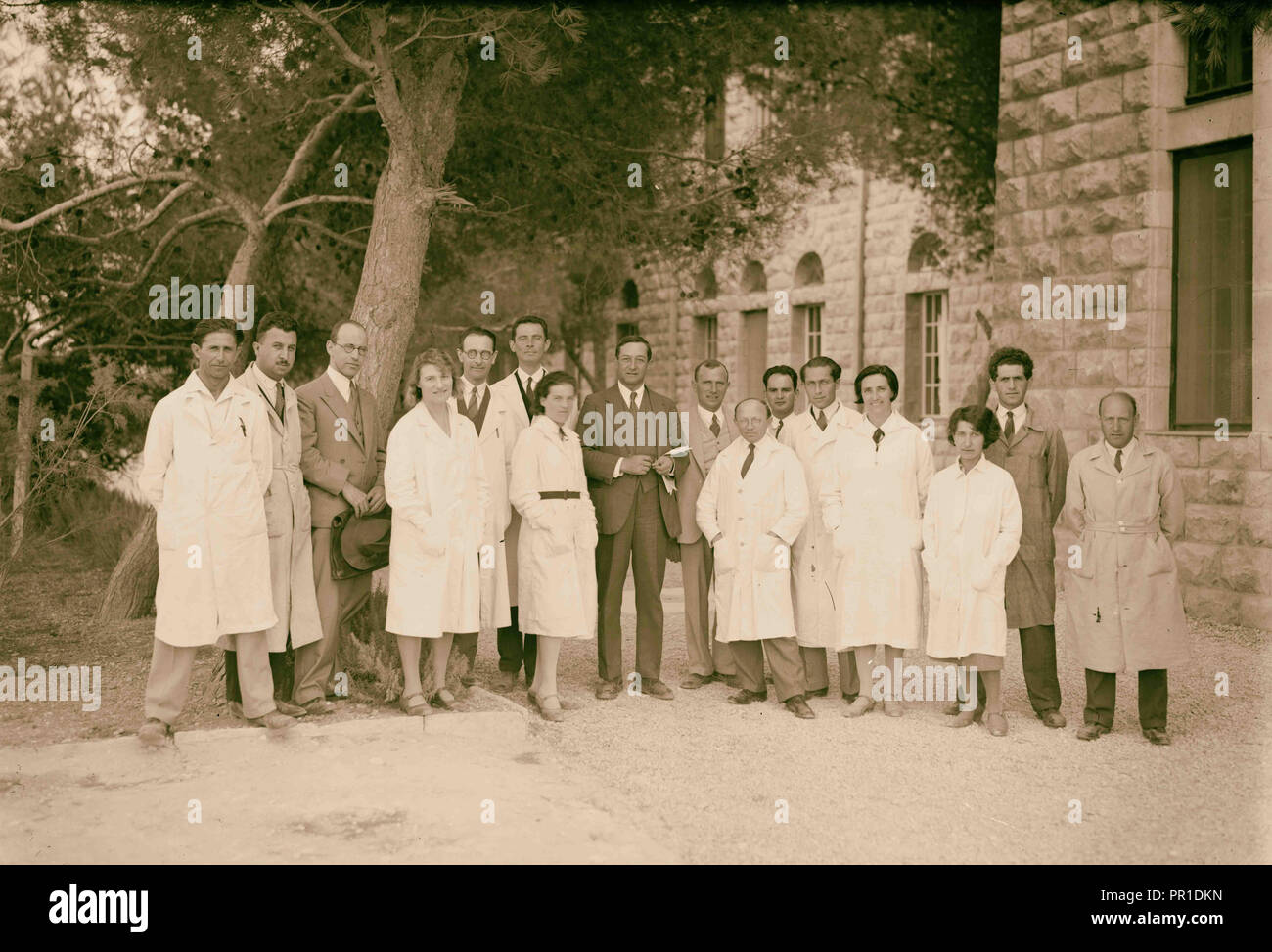 Zionistischen Aktivitäten in Palästina. Mitglieder der Hebräischen Universität Personal. 1925, Jerusalem Stockfoto