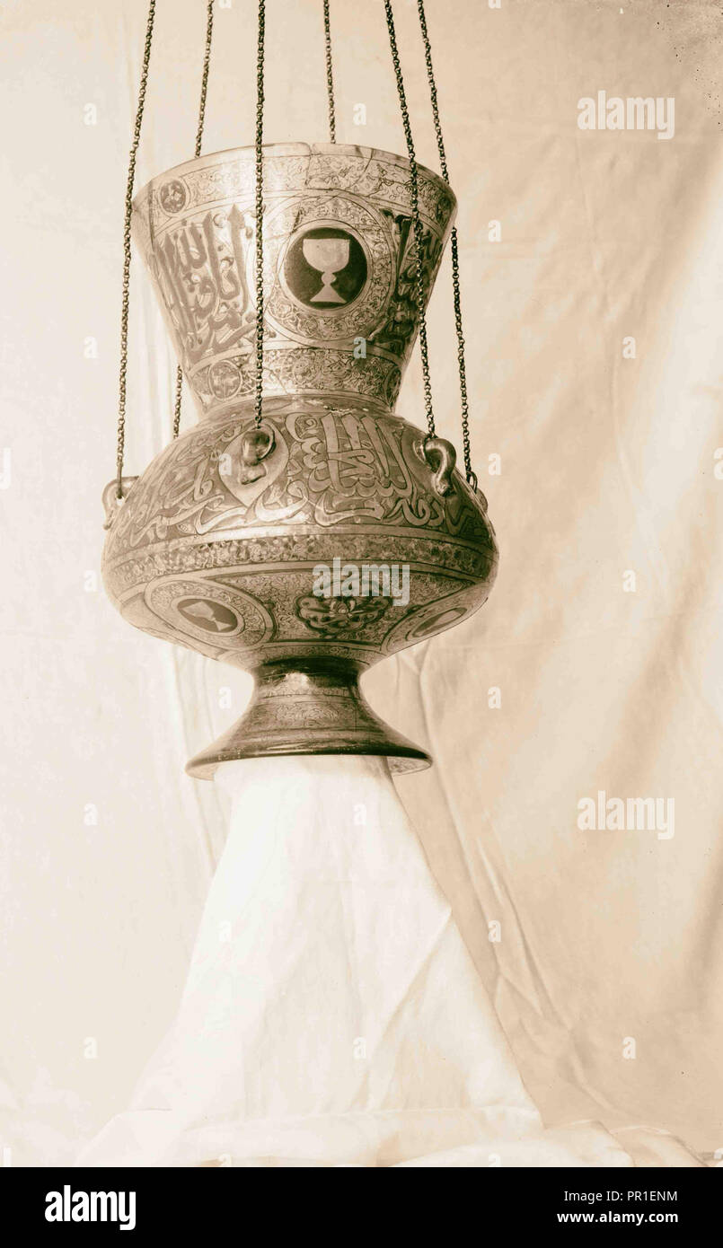 Antikes Glas, Stein, 1898, Naher Osten Stockfoto
