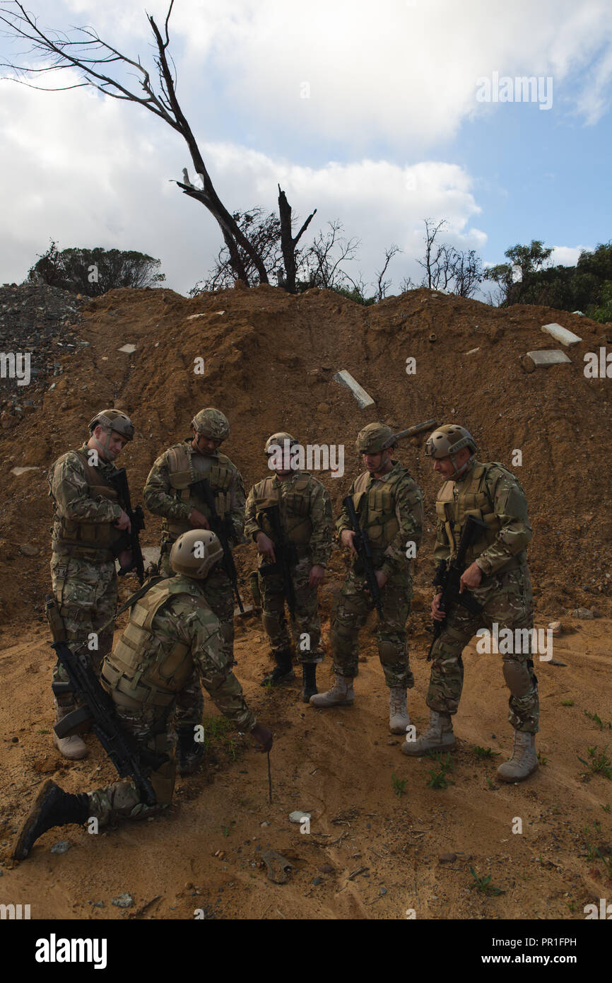 Militär Soldaten während der militärischen Ausbildung Stockfoto