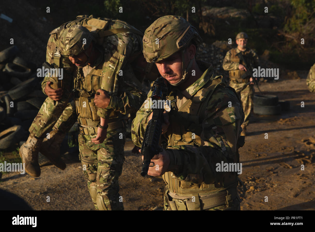 Militär Soldaten während der militärischen Ausbildung Stockfoto