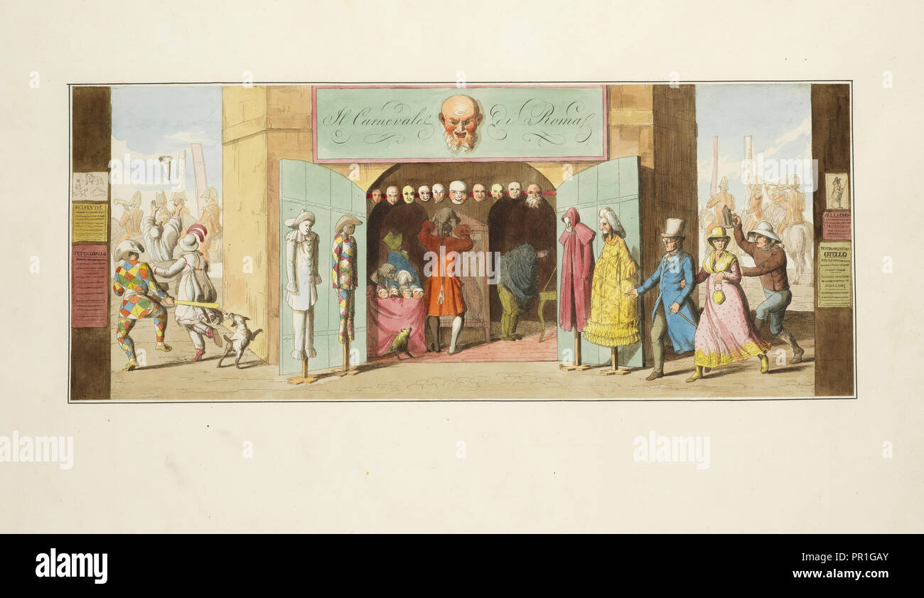 Il Carnevale di Roma, Mörner, Hjalmar, 1794-1837, Ca. 1820 Stockfoto