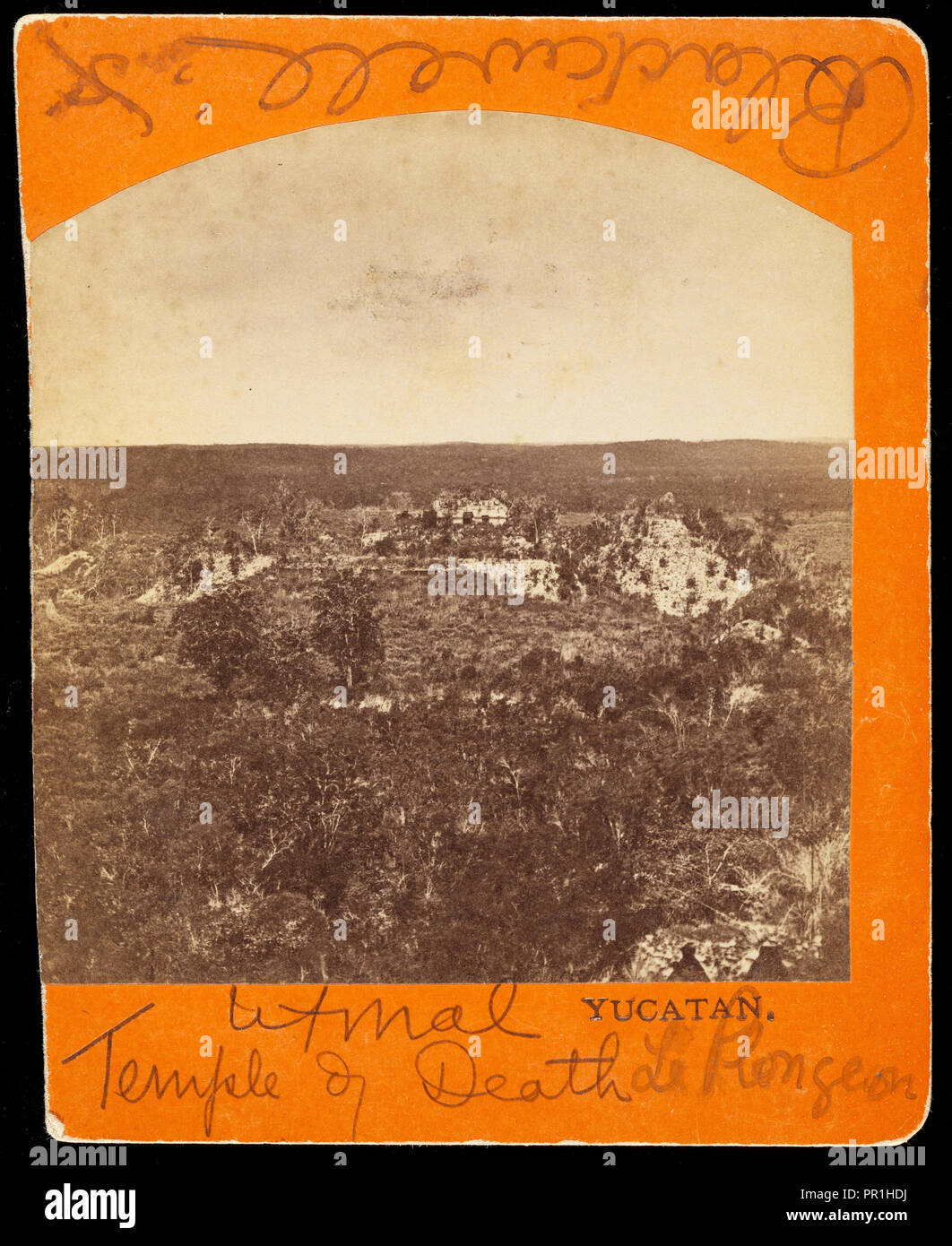 Foto 2/3 bilden ein Panorama von Uxmal, Augustus und Alice Dixon Le Plongeon papers, 1763-1937, 1860-1910, Le Plongeon Stockfoto