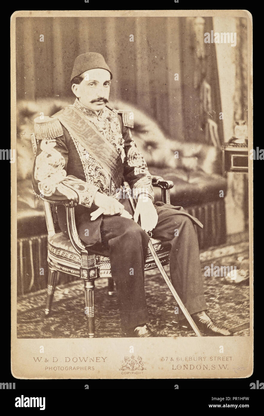 Sultan Abdul Hamid II. auf Schloss Balmoral, Fotos des Osmanischen Reiches Stockfoto