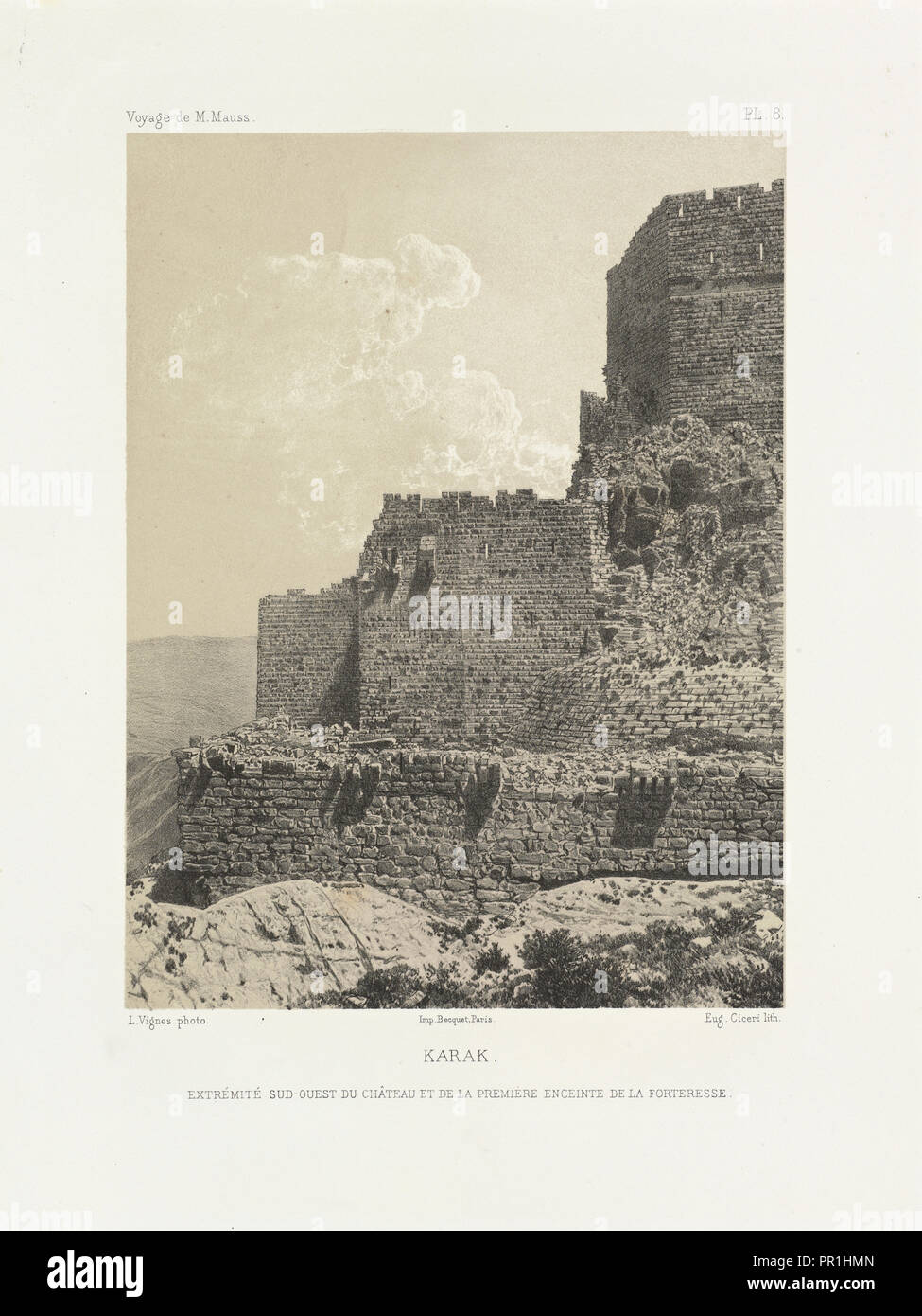 Karak, Voyage d'Exploration à la mer Morte, à-Petra, et sur la Rive Gauche du Jourdain, Albert, Honoré Paul Joseph d', duc de Stockfoto