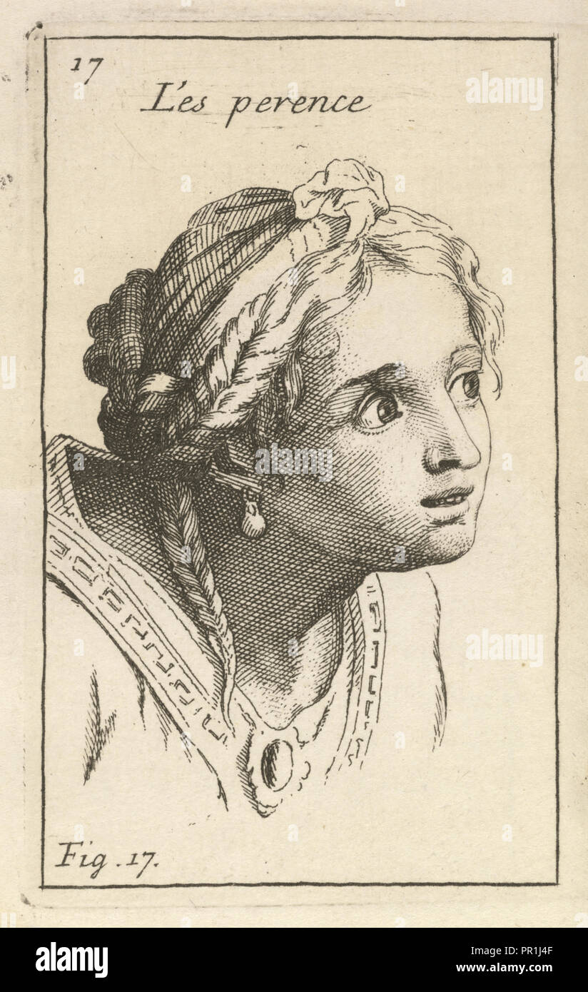 L'Esperence, Méthode pour apprendre à dessiner les Leidenschaften, Audran, Jean, 1667-1756, Le Brun, Karl, 1619-1690, 1702 Stockfoto