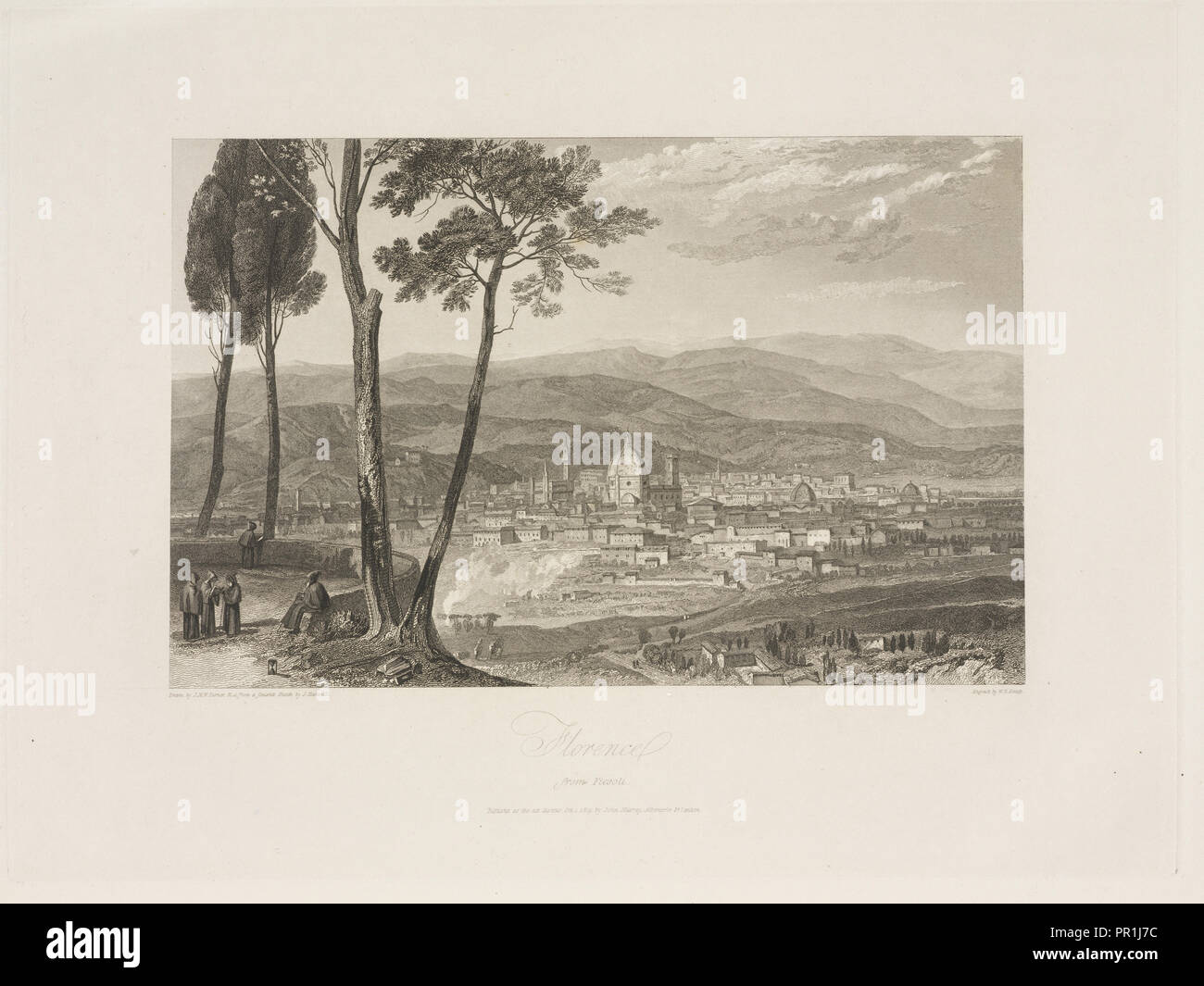 Florenz von Fiesole, einer malerischen Tour durch Italien, von Zeichnungen in 1816-1817, Hakewill, James, 1778-1843, Smith, William Stockfoto