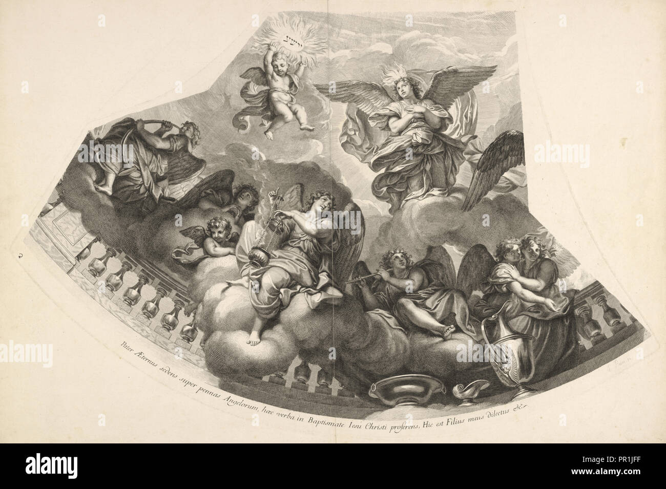 Triumph des Neuen Testaments über das Alte Testament, Triumph des Neuen Gesetzes): Detail, Audran, Gérard, 1640-1703, Le Brun Stockfoto