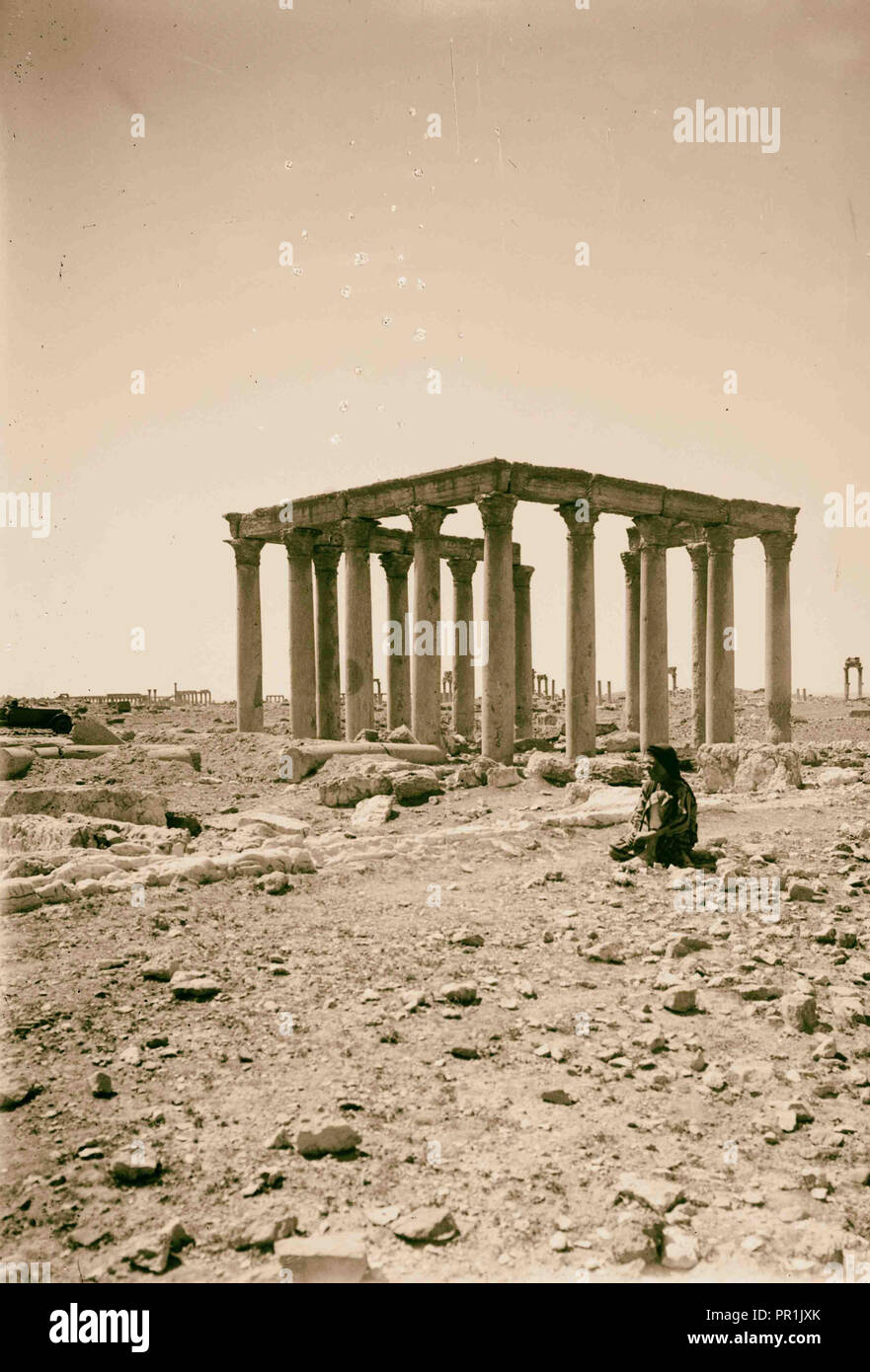 Palmyra. Peristyl eines privaten Hauses. 1920, Syrien, Tadmur Stockfoto