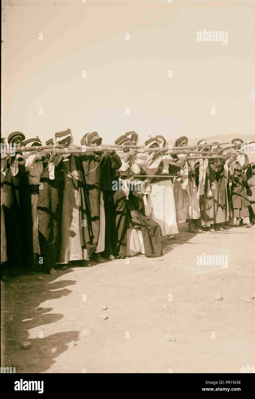 Bedouin riflemen Bundesschiessen 1898, die Beduinen sind nomadisierenden arabischen Völker, die die Wüste Regionen bewohnt Stockfoto