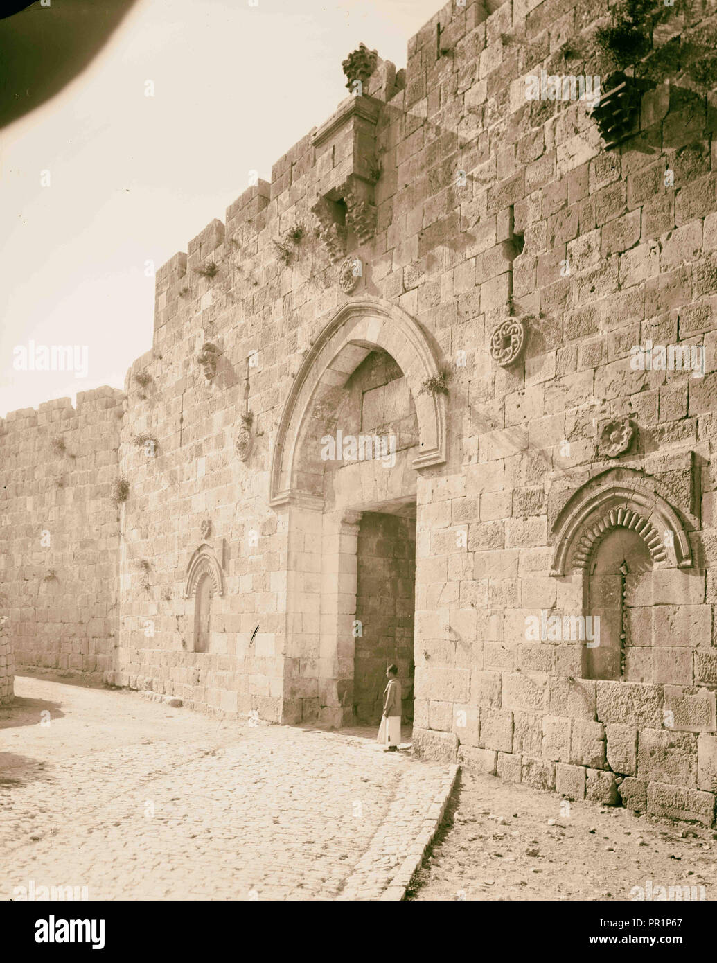 Jerusalem El-Kouds Zion Gate. 1898, Israel Stockfoto