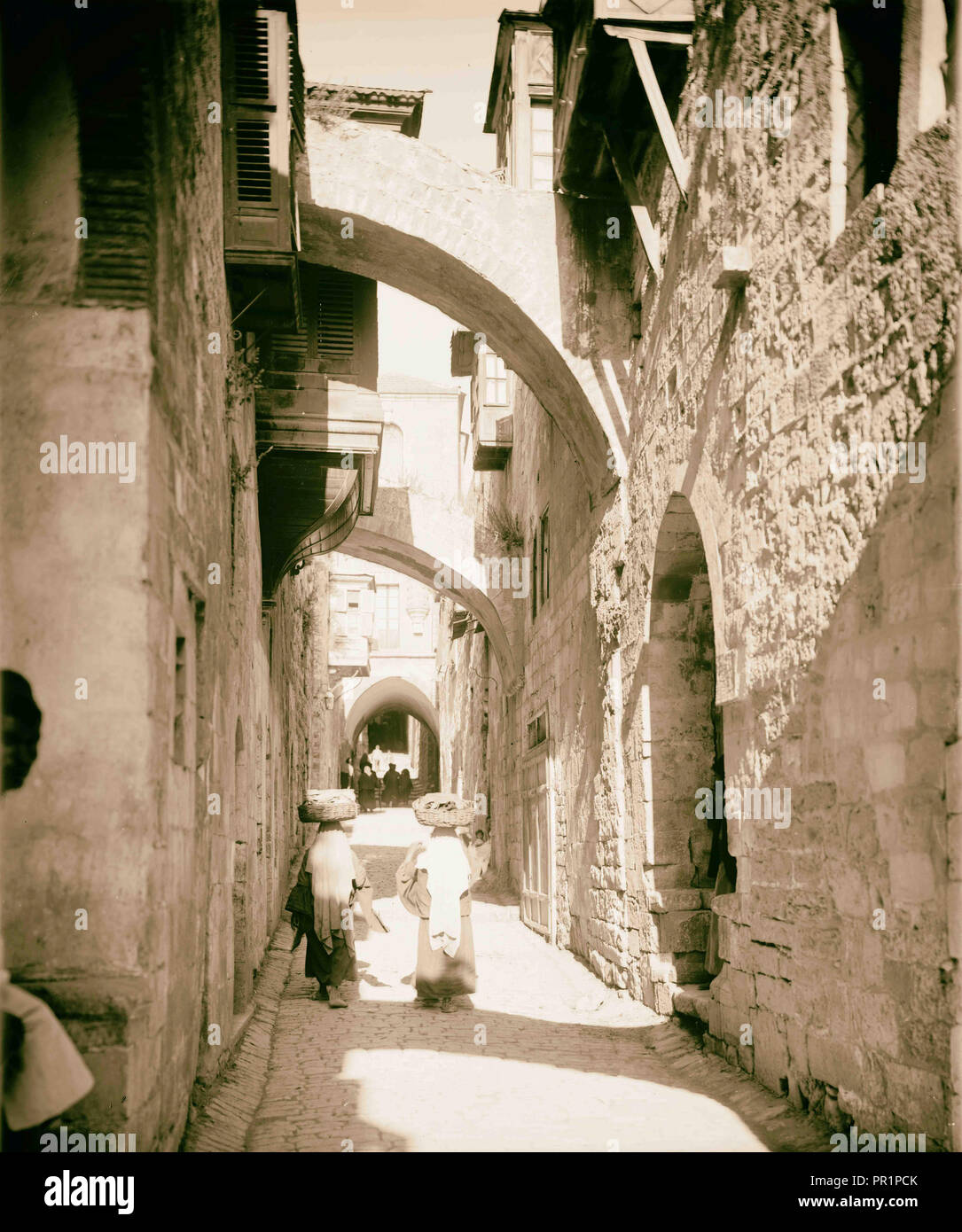 Jerusalem El-Kouds Sechste Station, Haus der St. Veronica. 1898, Jerusalem, Israel Stockfoto