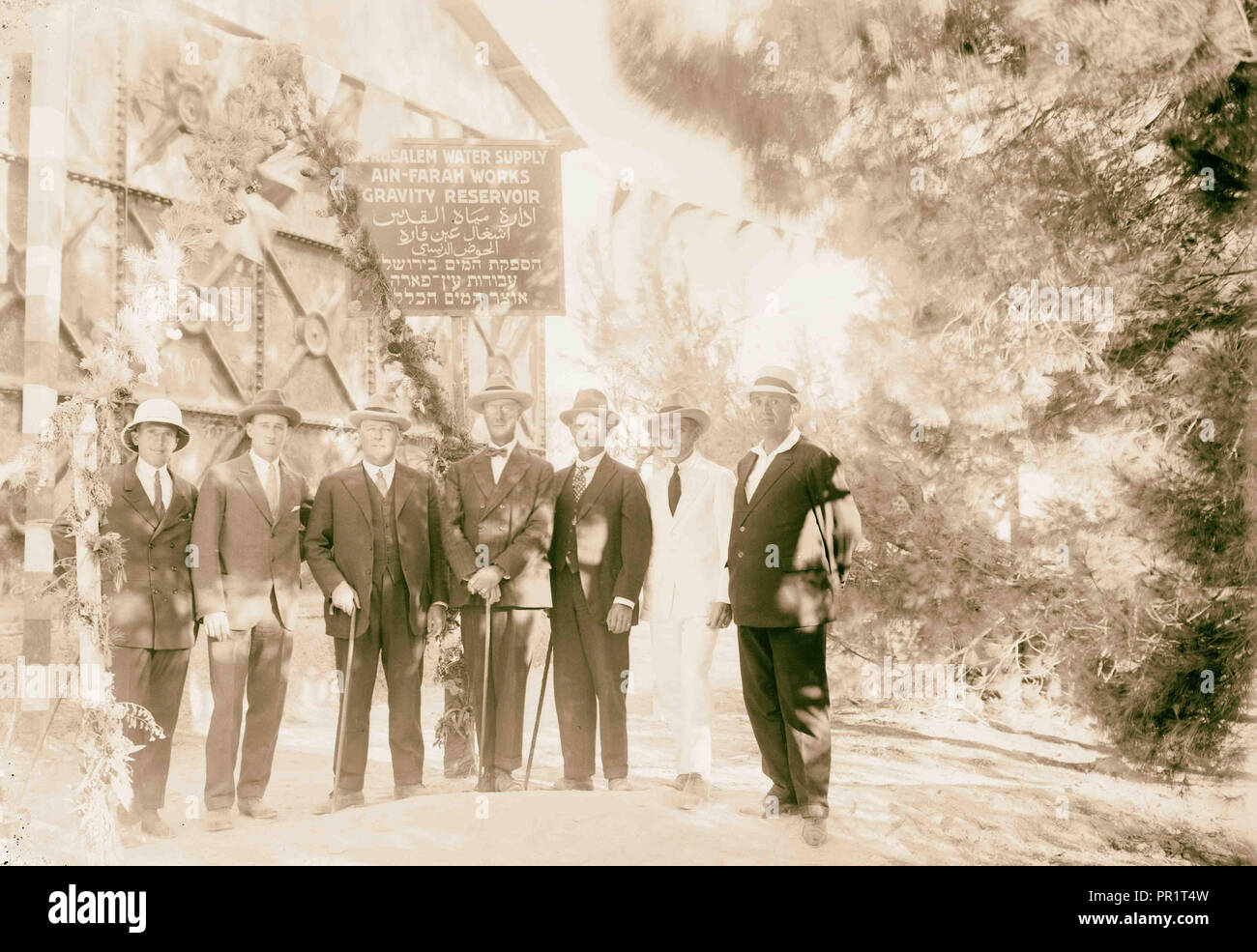 Ain Farah Wasserversorgung. 1898, West Bank, Ain Farah Stockfoto