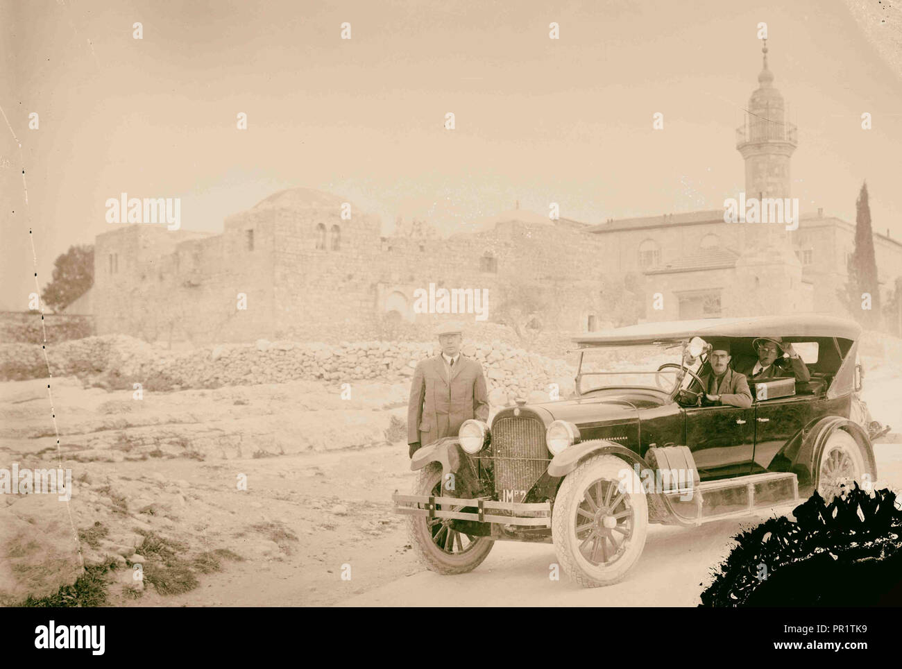3 Männer und neuen Dodge 1920, Naher Osten, Israel und/oder Palästina Stockfoto