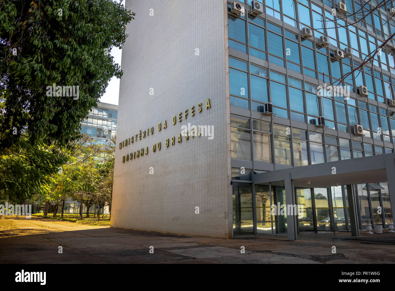 Bundesministerium der Verteidigung Gebäude und der brasilianischen Marine - Brasilia, Distrito Federal, Brasilien Stockfoto