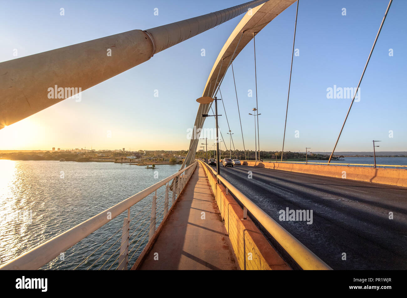 JK Brücke - Brasilia, Distrito Federal, Brasilien Stockfoto