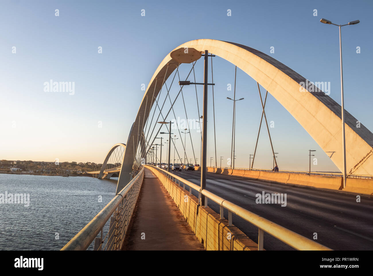 JK Brücke - Brasilia, Distrito Federal, Brasilien Stockfoto