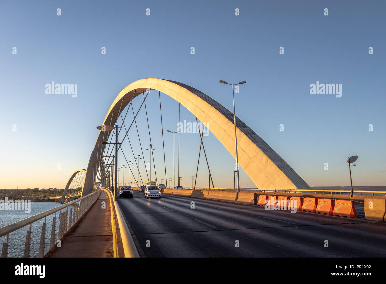 JK Brücke - Brasilia, Distrito Federal, Brasilien Stockfoto
