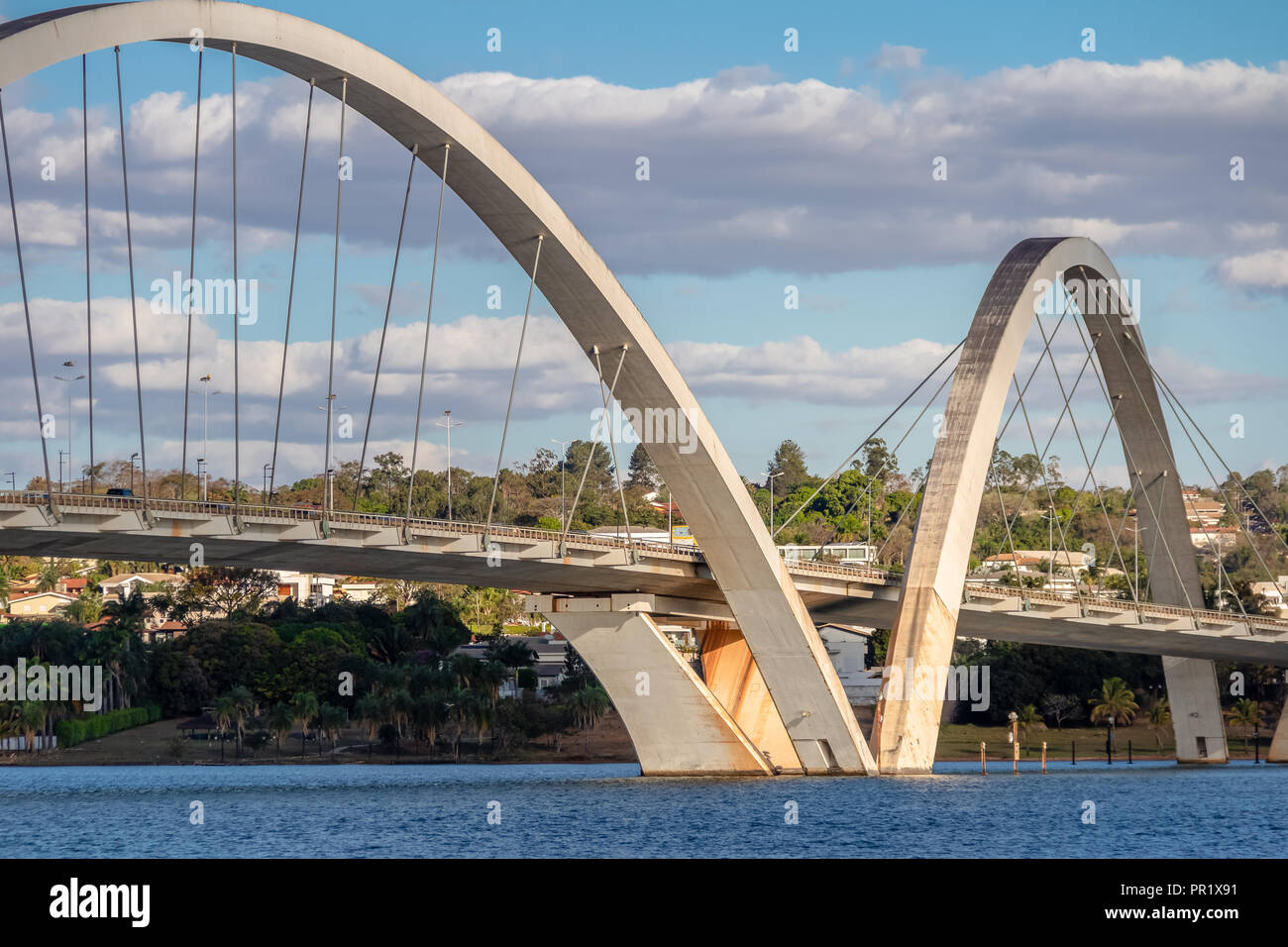 JK Brücke Detail - Brasilia, Distrito Federal, Brasilien Stockfoto