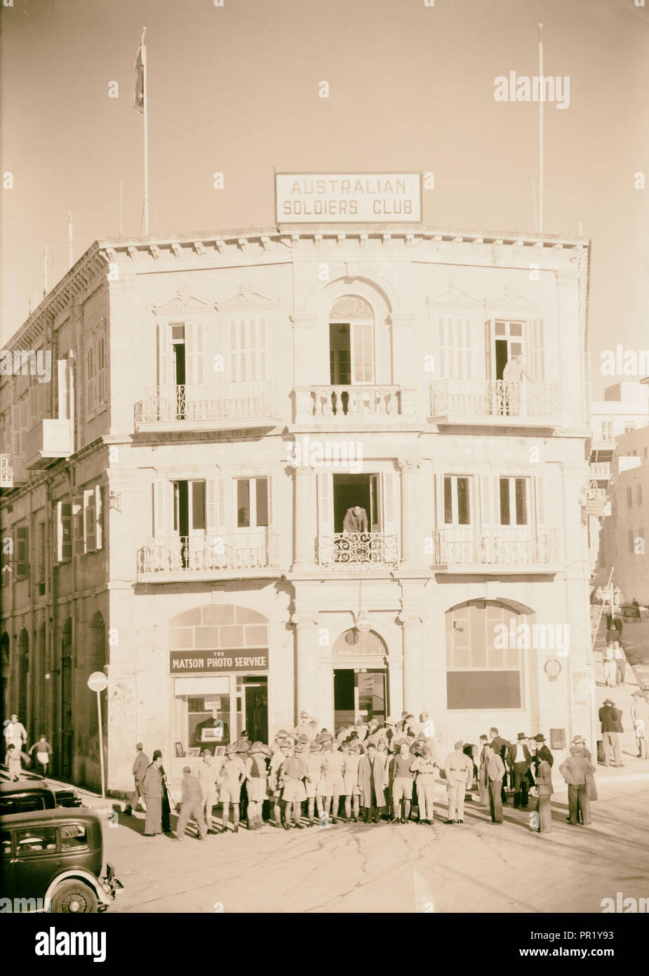 Australian Club, (alte Fast Hotel, Jerusalem), Okt. 10 1940, Jerusalem, Israel Stockfoto
