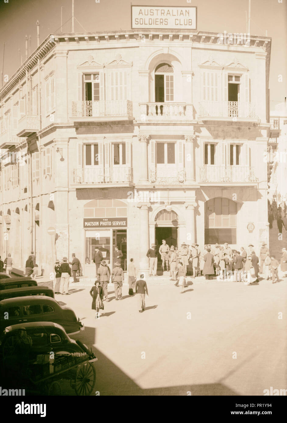 Australian Club, (alte Fast Hotel, Jerusalem), Okt. 10' 40, Jerusalem, Israel Stockfoto