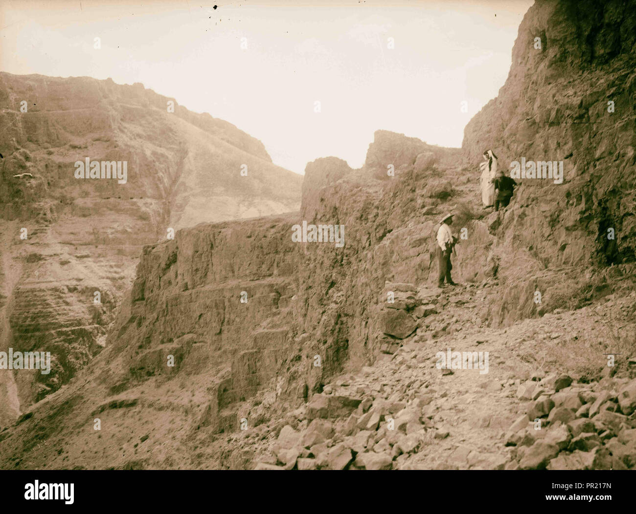 Um das Tote Meer. Weg, der bis zu den Masada. 1900, Mesas, Wege & Pfade, Naher Osten Stockfoto
