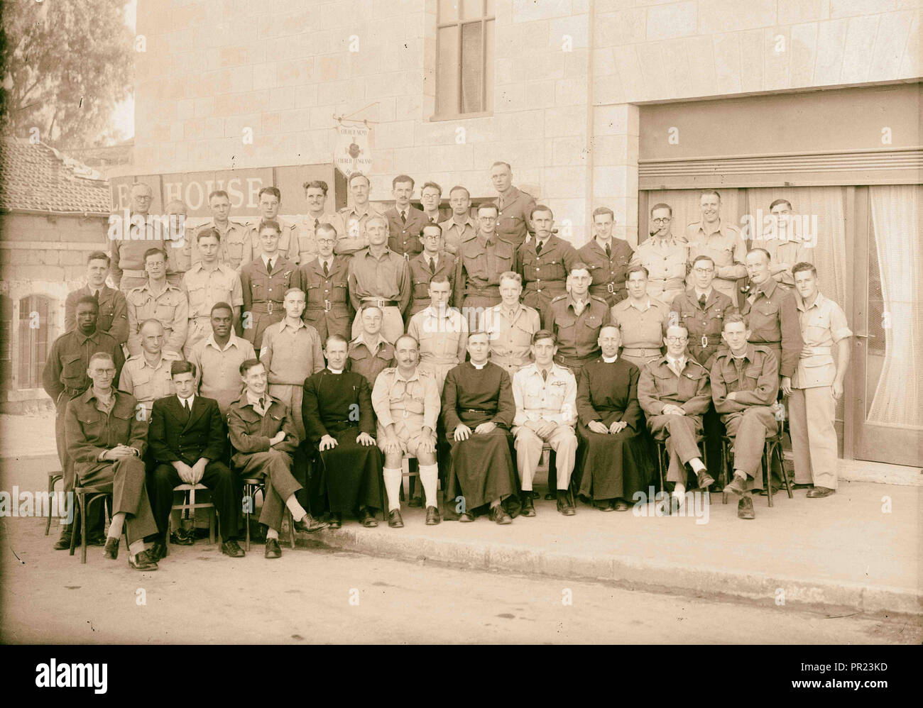 Koordinierungsgruppe an der Kirche Armee. November 10, 1944, Naher Osten, Israel Stockfoto