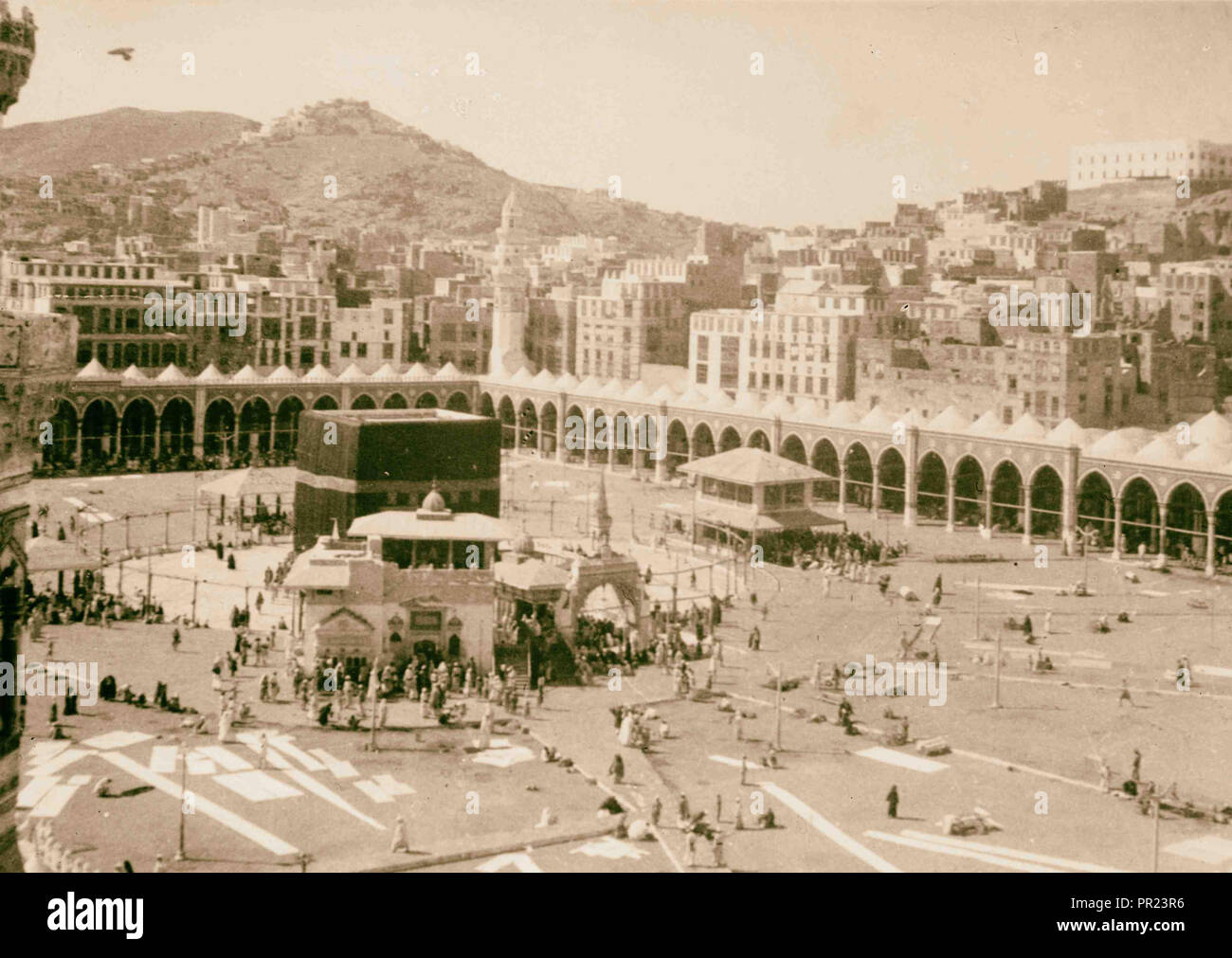 Mekka, Ca. 1910. Aus der Vogelperspektive uncrowded Kaaba. 1910, Saudi-Arabien, Mekka Stockfoto