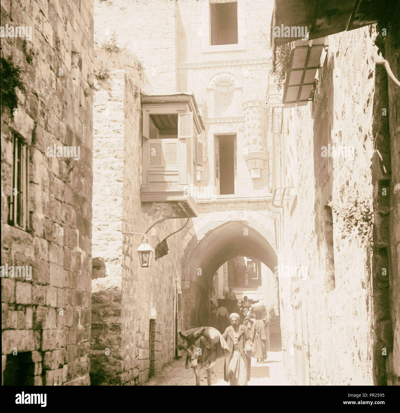 Jerusalem El-Kouds Sechste Station 1898, Jerusalem, Israel Stockfoto