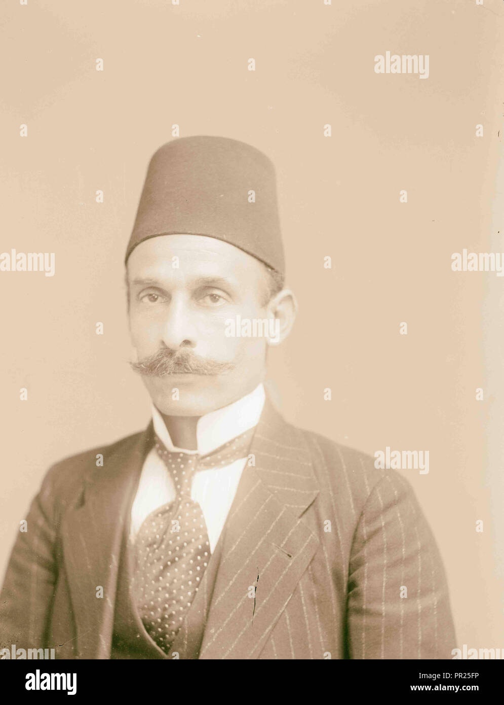 Erfassen & Besetzung Palästinas. Türkische Bürgermeister von Jerusalem. 1917, Jerusalem Stockfoto