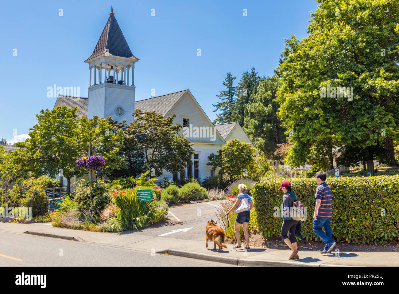 Eagle Harbor Gemeindekirche auf Bainbridge Island, Washington United States Stockfoto