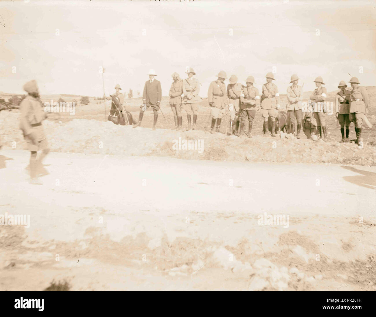 Britischer Offizier. 1917, im Nahen Osten, Israel und/oder Palästina Stockfoto