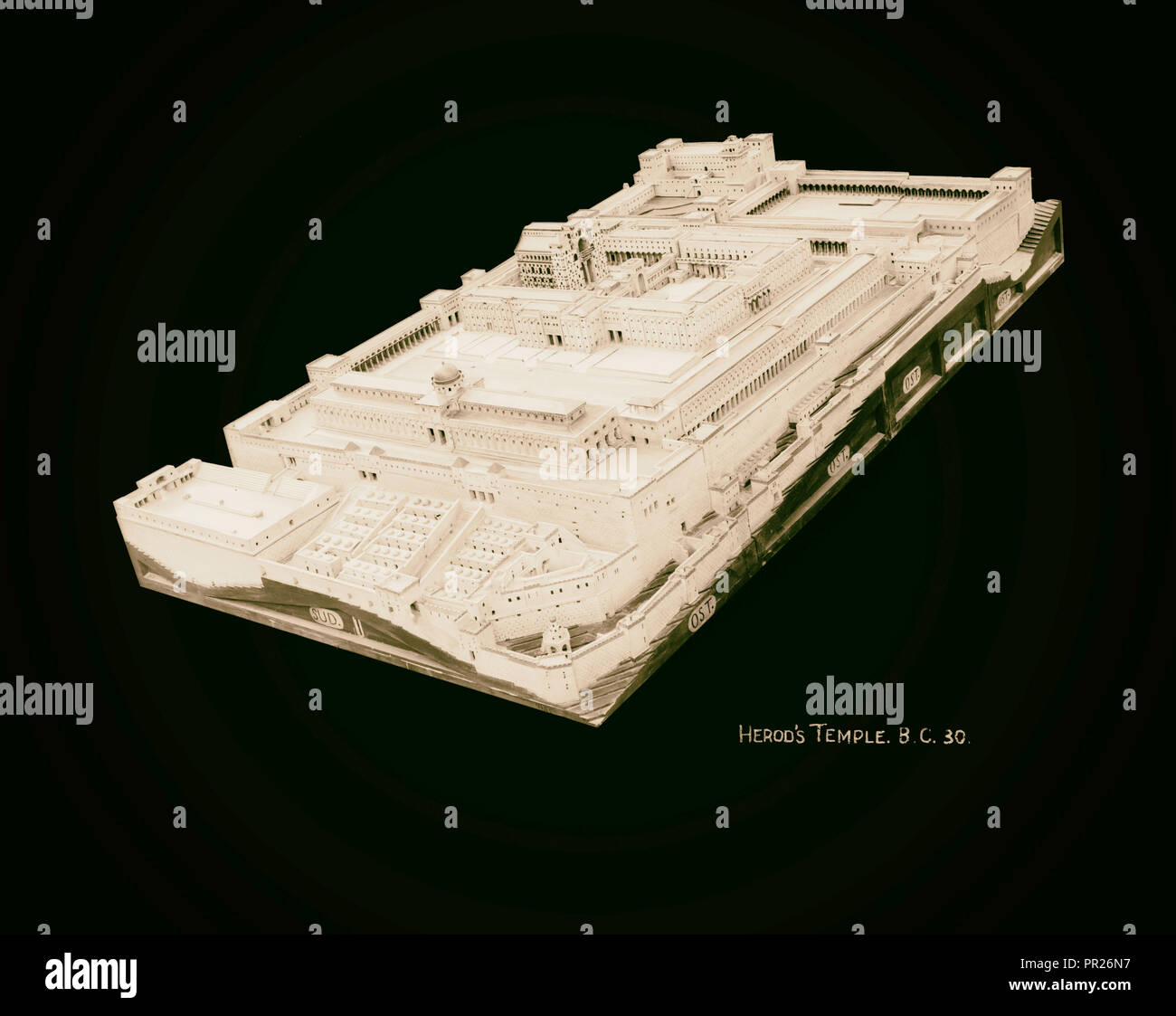 Herodes Tempel, v. Chr. 30. 1898, im Nahen Osten, Israel und/oder Palästina Stockfoto