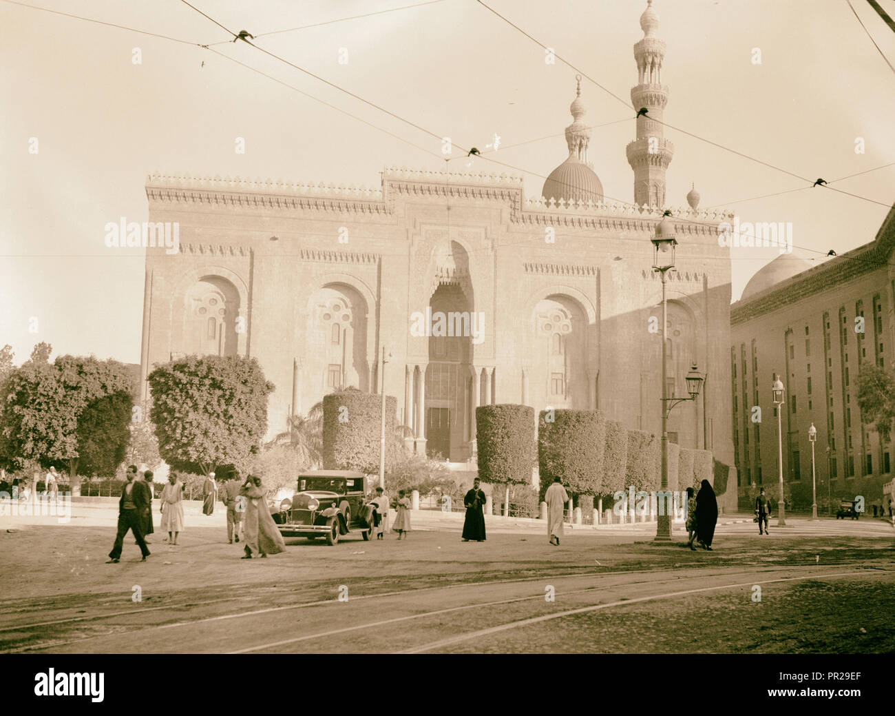 Ägypten. Kairo. Sultan Hassan Moschee in der Zitadelle Square, die Fassade des Gebäudes. 1934, Ägypten, Kairo Stockfoto