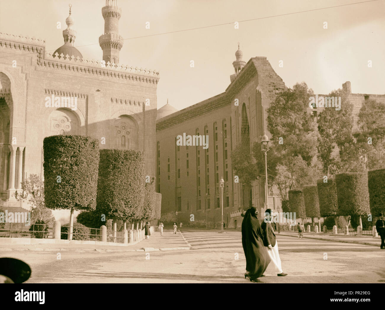 Ägypten. Kairo. Sultan Hassan Moschee in der Zitadelle Square, die Fassade des Gebäudes. 1934, Ägypten, Kairo Stockfoto