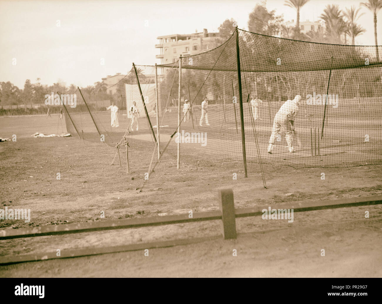 Ägypten. Kairo. Gezira Gardens & Sport. Kricket. 1934, Ägypten, Kairo Stockfoto