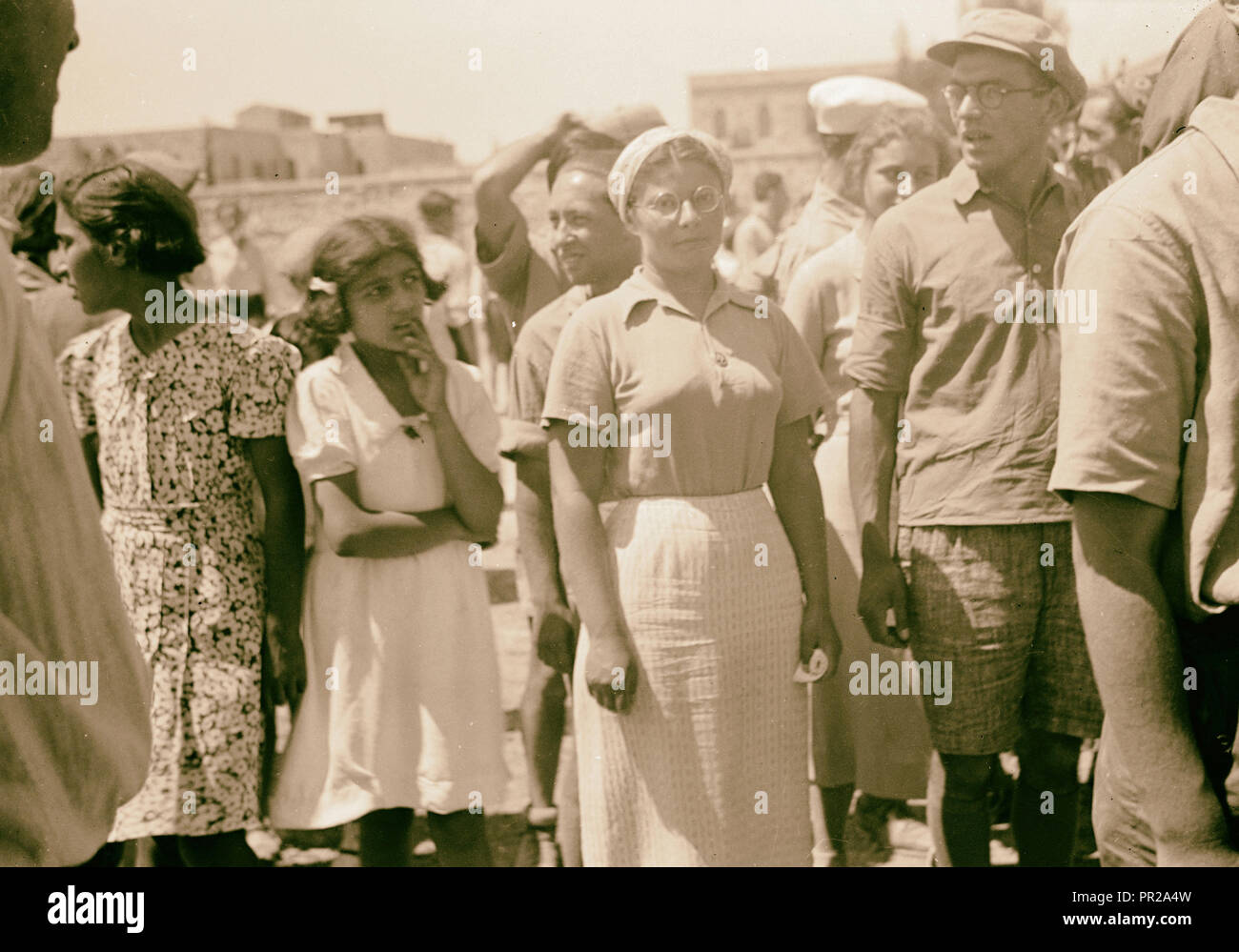 Jüdischen Protesten gegen Palästina White Paper, 18. Mai 1939. Arten von jungen Juden, Jungen & Mädchen, in einer Prozession Stockfoto