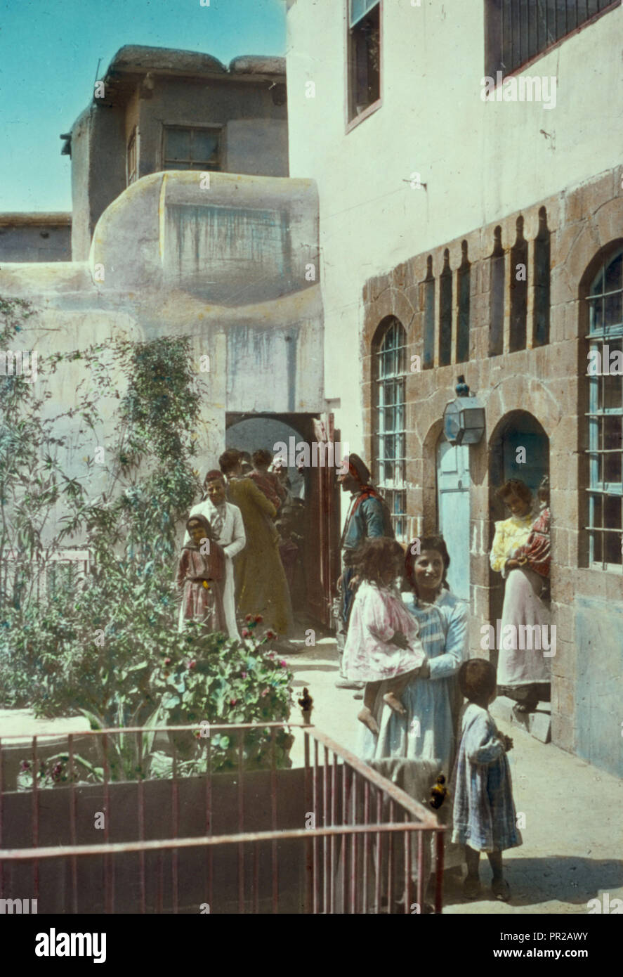 Damaskus, Palmyra und Baalbek. Damaskus, Haus des Hananias. Apg910. 1950, Syrien, Damaskus Stockfoto