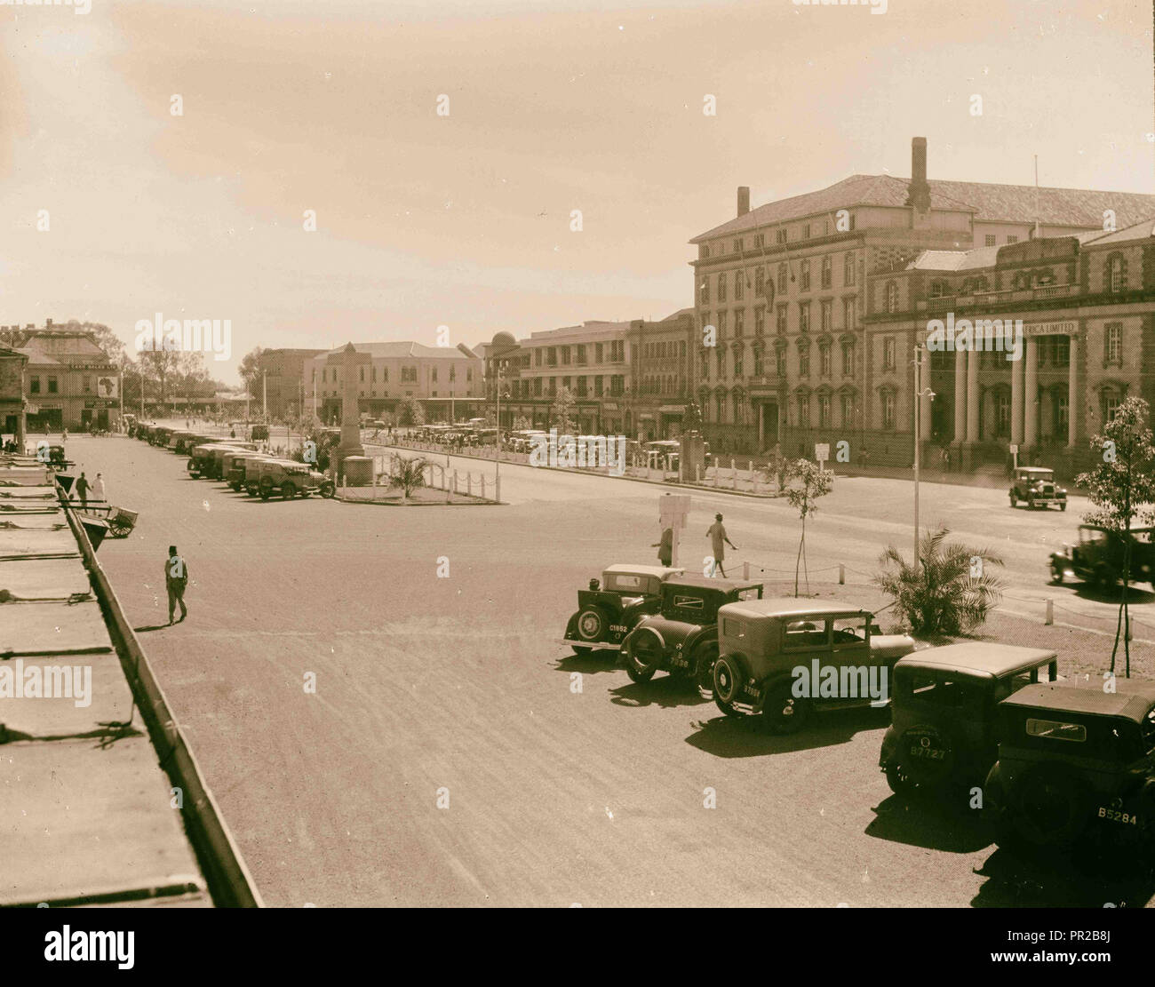 Kenia Kolonie. Nairobi. Die Sixth Avenue in der Nähe der Standard Bank. 1936, Kenia, Nairobi Stockfoto