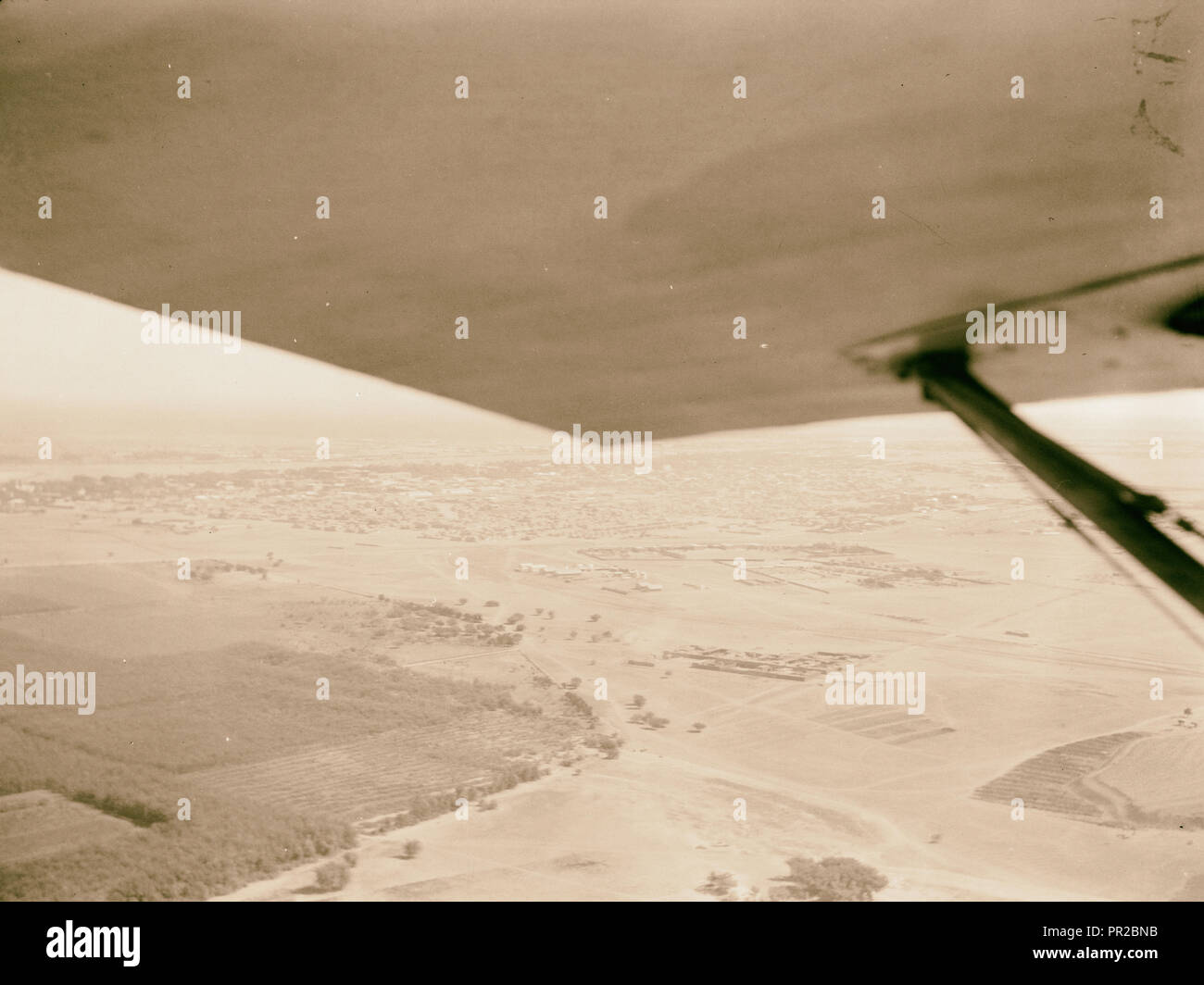 Sudan. Auf dem Weg nach Khartum. Aus der Luft. Land unmittelbar nördlich von Khartum. 1936, Sudan, Khartum Stockfoto