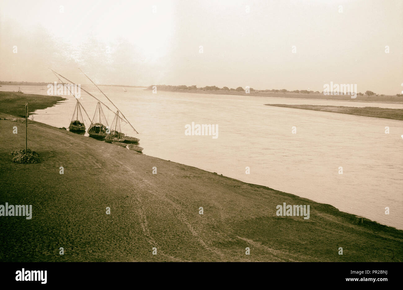 Sudan. Khartum. Treffen der Weißen und Blauen Nil. 1936, Sudan, Khartum Stockfoto