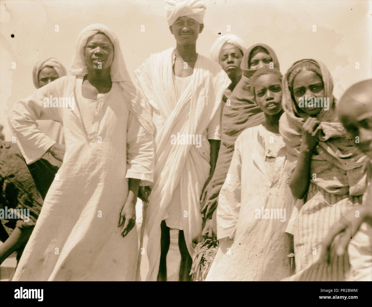 Sudan. Omdurman. Eine Gruppe von typischen Omdurman Jugendliche. 1936, Sudan, Omdurman Stockfoto