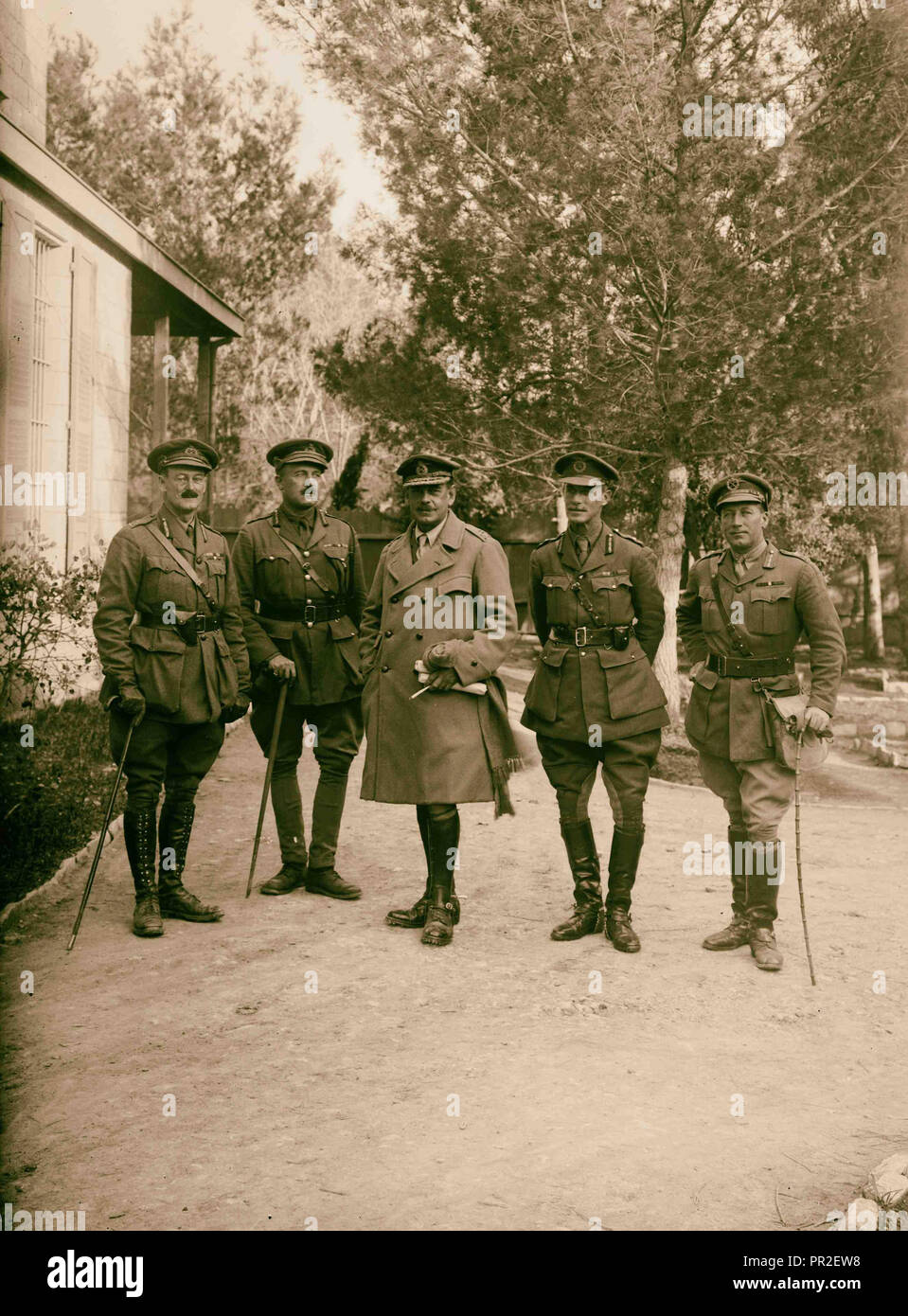 Die kapitulation von Jerusalem an die britische Dezember 9., 1917. Britische Generäle, die Jerusalem gefangen. 1917, Jerusalem, Israel Stockfoto