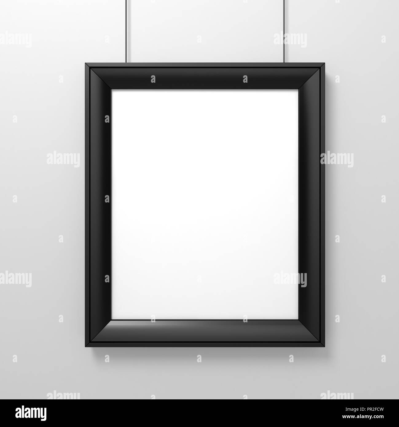 Leere Rahmen auf der weißen Wand Stockfoto