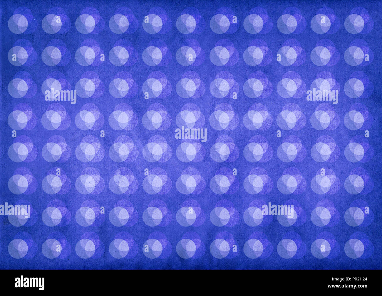 Licht Kreisen retro Muster auf einem blauen Hintergrund Stockfoto