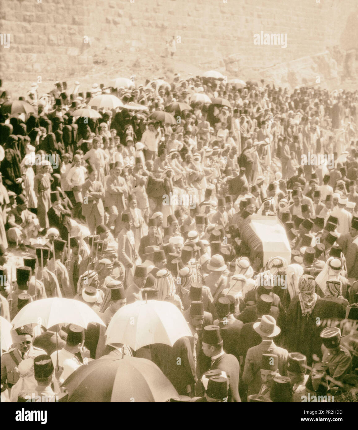 Beerdigung von König Hussein, Jerusalem. 1931, Israel Stockfoto