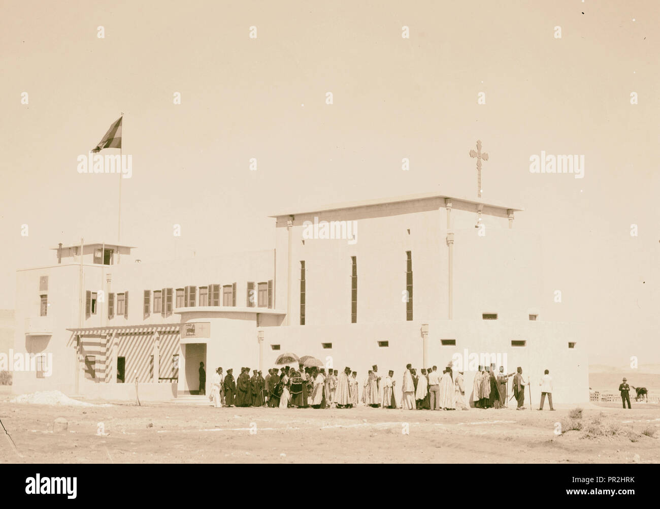 Königin von Abessinien, Sept. 26, 1933. Foto zeigt eine Gruppe von Klerikern und Honoratioren mit Empress Menen Asfaw (1883-1962) Stockfoto